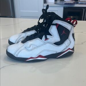 Jordan Kids White/Black/Red Sneakers